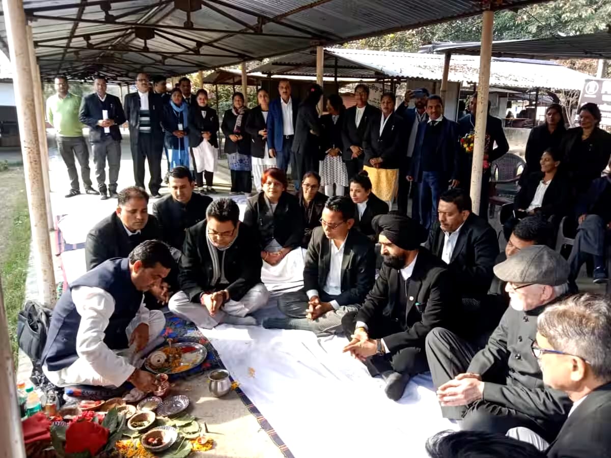 *UdhamSinghNagar” जिला जज ने किया अधिवक्ता चेंबर्स का शिलान्यास..*