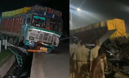 *भीषण सड़क हादसा” ट्रक-ट्रैक्टर-ट्रॉली की भिड़ंत में 10 लोगों की मौत।*