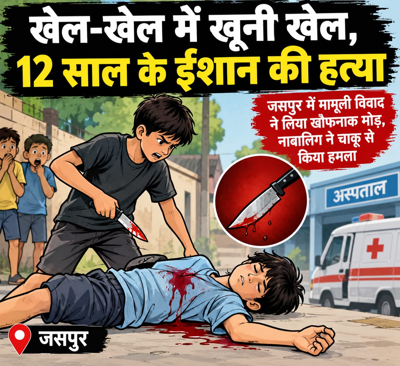 उधम सिंह नगर में सनसनीखेज वारदात’ खेल-खेल में हुआ खूनी खेल, 12 साल के ईशान की चाकू से हत्या